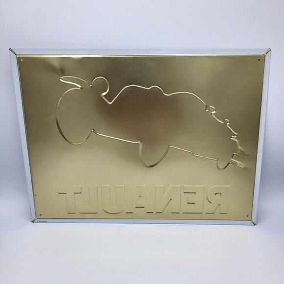 Renault Race Car Metal Sign Garage Man Cave Decor Reproduction - Picture 2 of 4